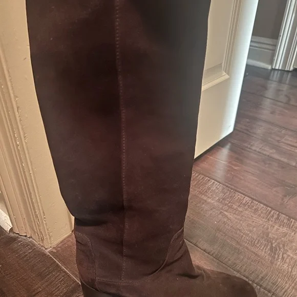 Aquatalia Brown Suede Knee-High Boots